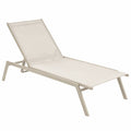 Tumbona de Aluminio con Tejido Textilene Beige
