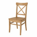 Silla de Roble con Respaldo Cruzado 90x45x50 cm