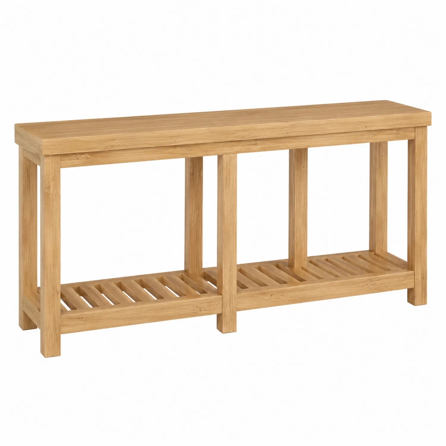 Mesa consola de madera de bambú 120x30x45 cm